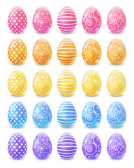Set of color Easter eggs