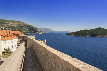  Dubrovnik Adriatic Sea view from City Walls