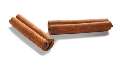 cinnamon stick spice isolated on white 