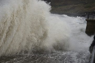 Scarborough at high tide