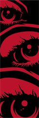 Abstract Spookt Red Eyes