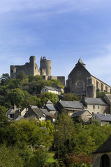 Castle and vilage of  Najac, Aveyron, France