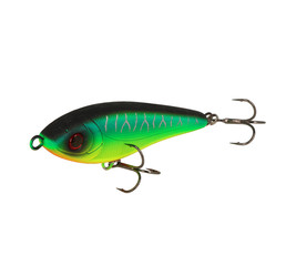 Fishing lure isolated on white. Wobbler in three color.