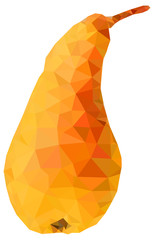 Polygonal big orange pear