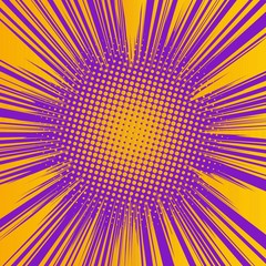 Abstract creative concept vector comic pop art style blank, layout template with clouds beams and isolated dots pattern on background. For sale banner, empty bubble, illustration halftone book design