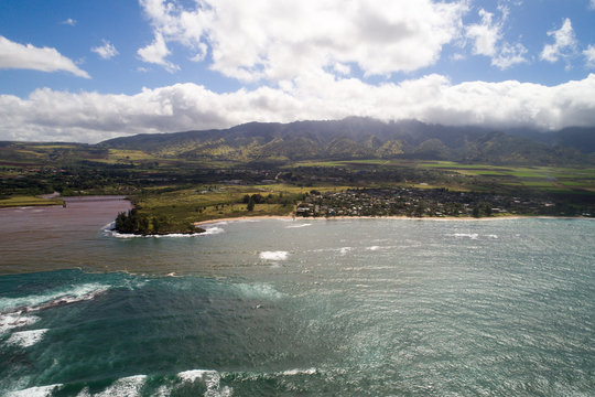 Aerial photo North Shore Oahu Hawaii