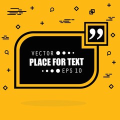 Fototapeta premium Abstract concept vector empty speech square quote text bubble. For web and mobile app isolated on background, illustration template design, creative presentation, business infographic social media.