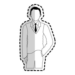 faceless businessman icon image vector illustration design 