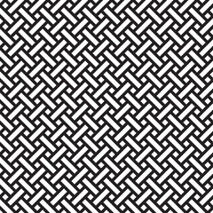 Seamless vector pattern. Minimalistic black and white weave.