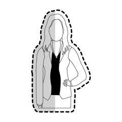 faceless business woman icon image vector illustration design
