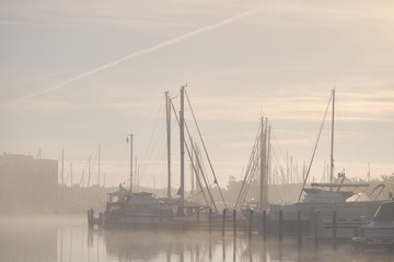 Ships in the morning sun