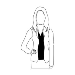 faceless business woman icon image vector illustration design 