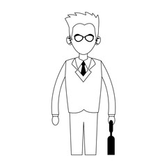 faceless businessman icon image vector illustration design 