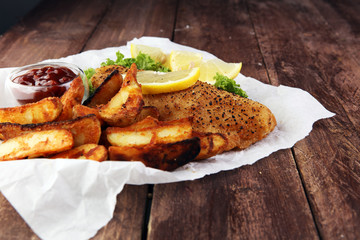 traditional British fish and chips