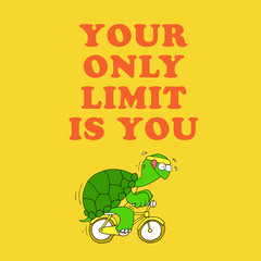 Funny motivational illustration