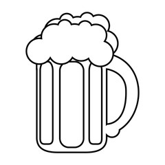 glass of beer icon image vector illustration design 