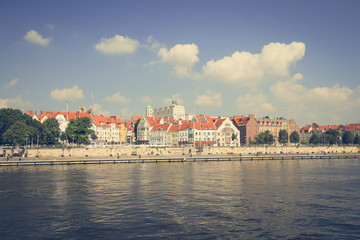 Szczecin in Poland / marine view during the summer.
