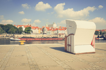 Szczecin in Poland / marine view during the summer.