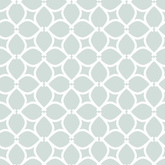 Fototapeta premium Seamless ornament. Modern geometric pattern with repeating elements. Light blue and white pattern