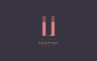 li l i pink vintage retro letter company logo icon design