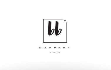 bb b b  hand writing letter company logo icon design - obrazy, fototapety, plakaty