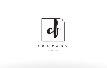 cf c f hand writing letter company logo icon design