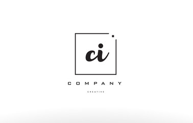 ci c i hand writing letter company logo icon design