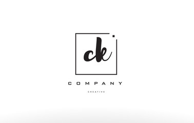 ck c k hand writing letter company logo icon design