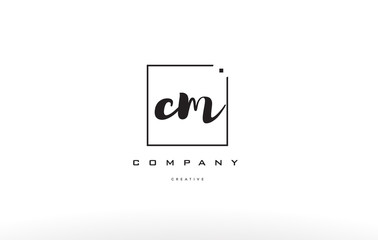cm c m hand writing letter company logo icon design - obrazy, fototapety, plakaty