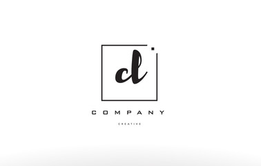 cl c l hand writing letter company logo icon design