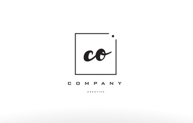 co c o hand writing letter company logo icon design - obrazy, fototapety, plakaty