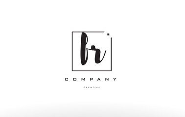 fr f r hand writing letter company logo icon design