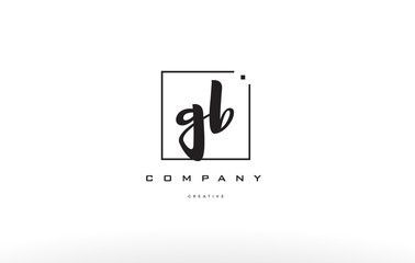 gb g b hand writing letter company logo icon design - obrazy, fototapety, plakaty