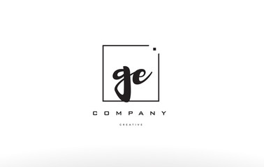 ge g e hand writing letter company logo icon design