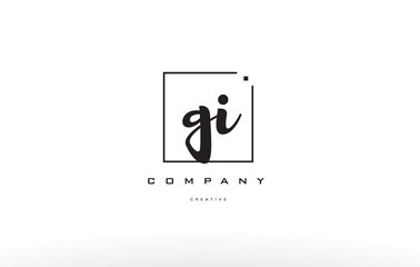 gi g i hand writing letter company logo icon design - obrazy, fototapety, plakaty