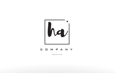 Obraz premium ha h a hand writing letter company logo icon design