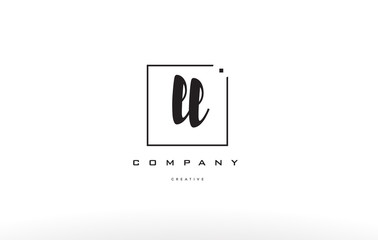 ll l  hand writing letter company logo icon design