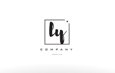 ly l y hand writing letter company logo icon design - obrazy, fototapety, plakaty