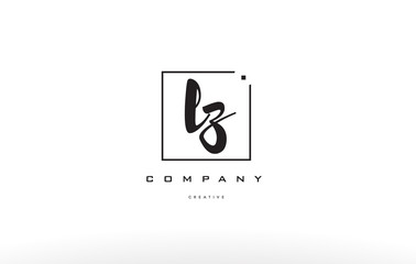 lz l z hand writing letter company logo icon design