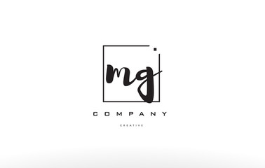 Fototapeta premium mg m g hand writing letter company logo icon design