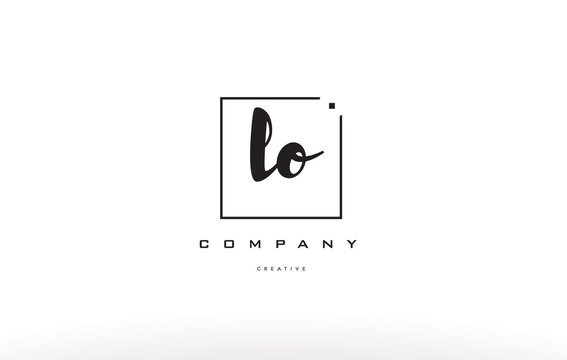 lo l o hand writing letter company logo icon design