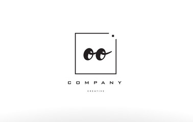oo o hand writing letter company logo icon design