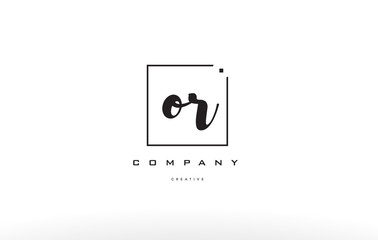 or o r hand writing letter company logo icon design