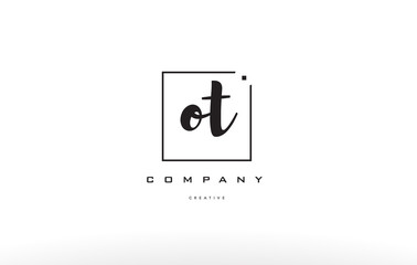 ot o t hand writing letter company logo icon design
