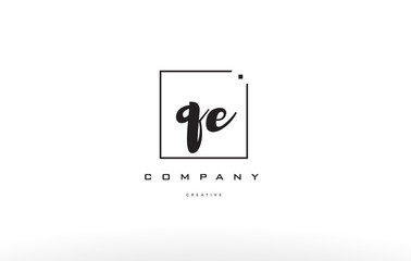 qe q e hand writing letter company logo icon design