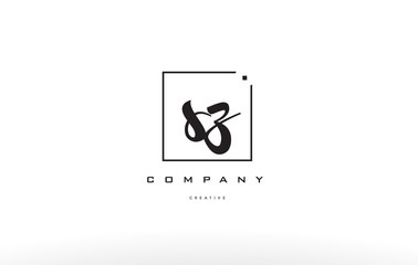 sz s z hand writing letter company logo icon design