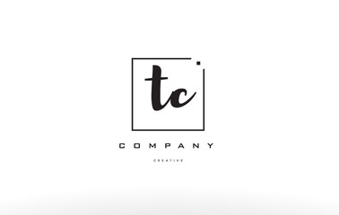 tc t c hand writing letter company logo icon design - obrazy, fototapety, plakaty