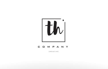 th t h hand writing letter company logo icon design - obrazy, fototapety, plakaty