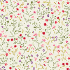 Floral seamless pattern. Flower background. Floral seamless texture with flowers. Flourish garden wallpaper