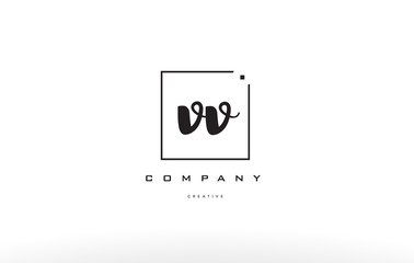 vv v hand writing letter company logo icon design